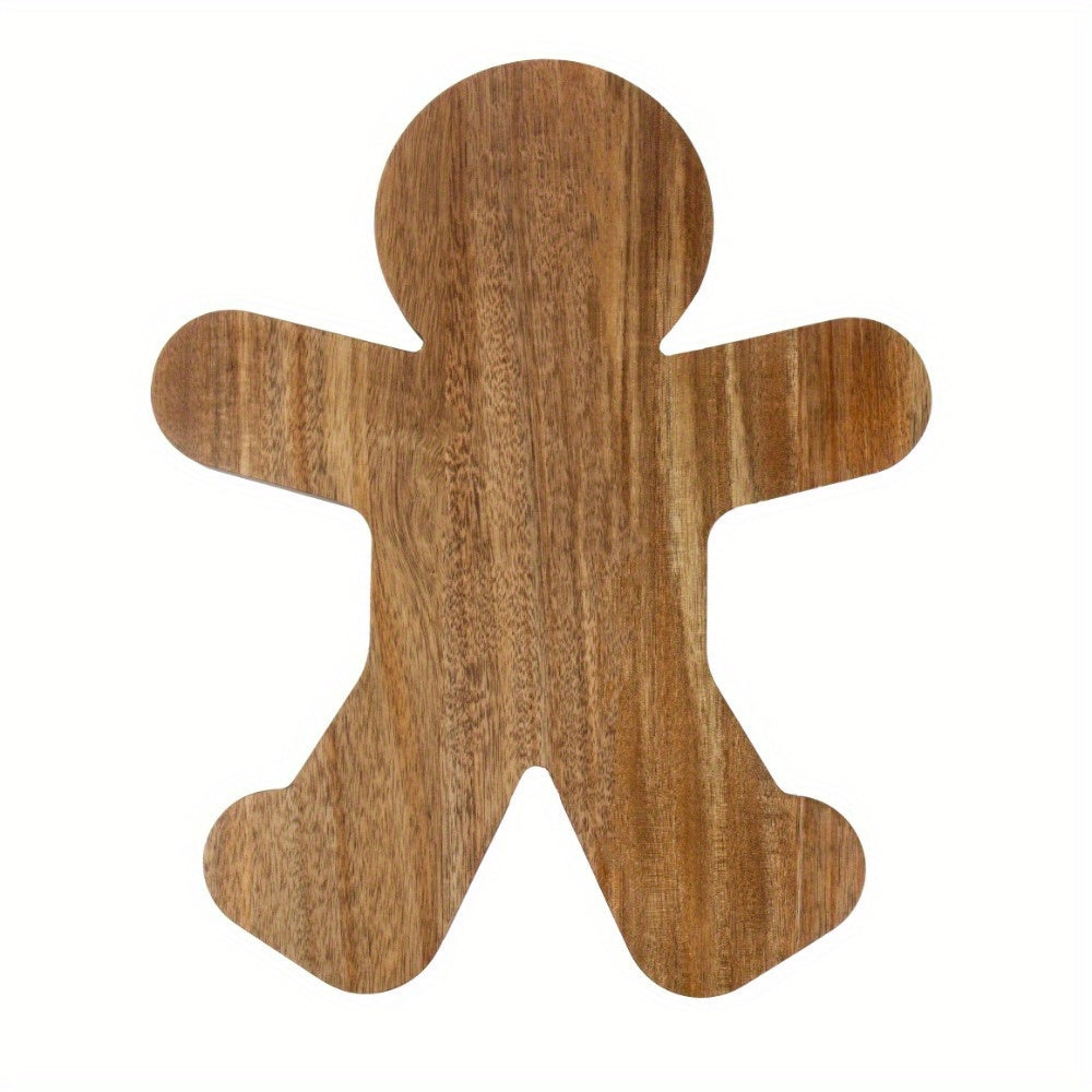 Decorative wood panels, acacia wood panels, 1 piece, snowflake wood panels, gingerbread man wood panels, add a touch of seasonal flavor to the room, sold separately