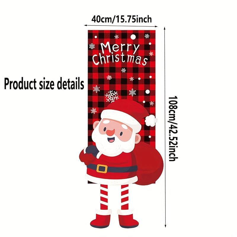 3pcs Festive Hanging Banners Set - Snowman, Santa & Reindeer Designs for Christmas Decorations, Perfect for Parties, Shopping Malls & KTV