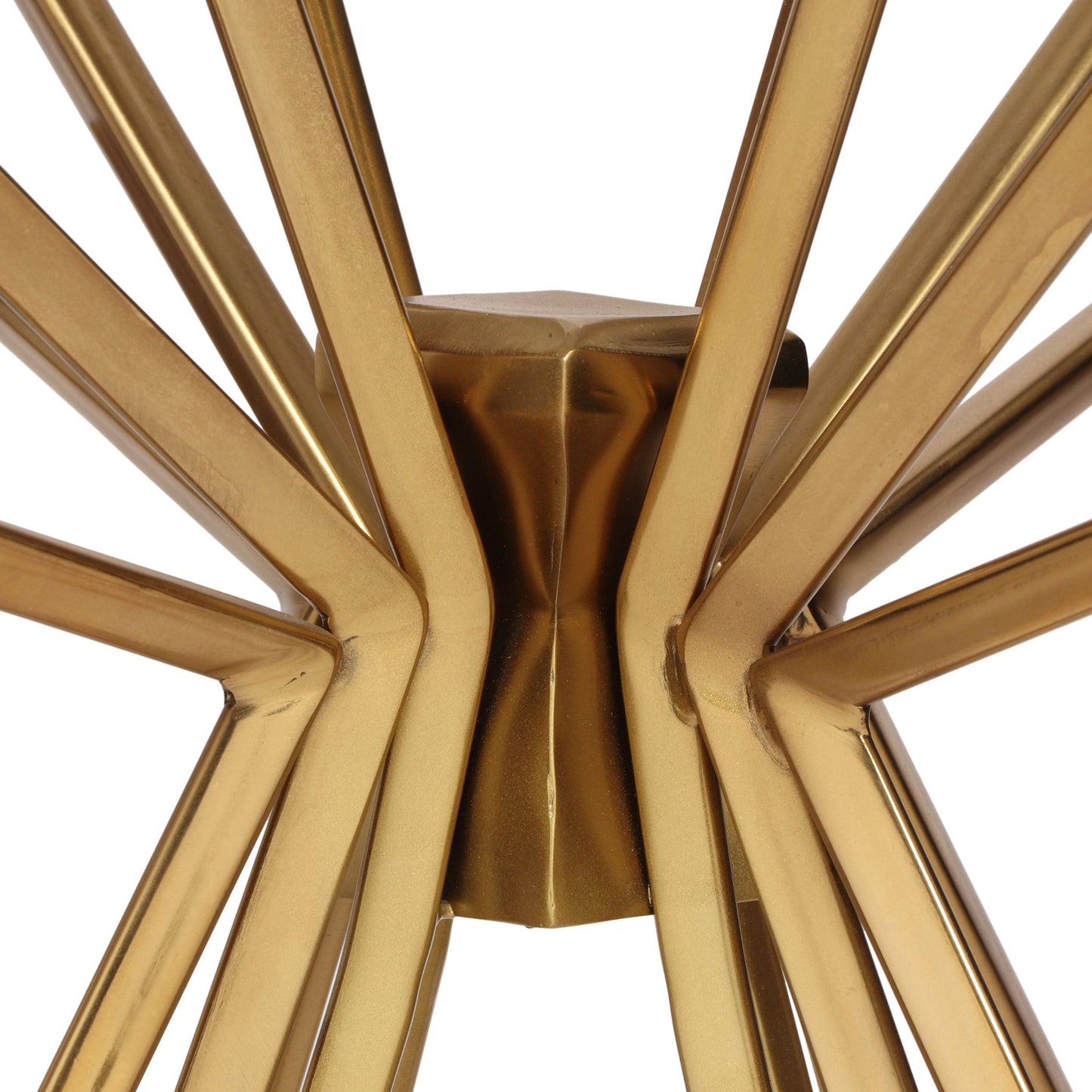 25 * 178in Golden Metal Glass Side Table, Coffee Table, Modern Geometric Design, Suitable For Bedrooms, Living Rooms, Dining Rooms, Outdoor, Gardens, And Courtyards