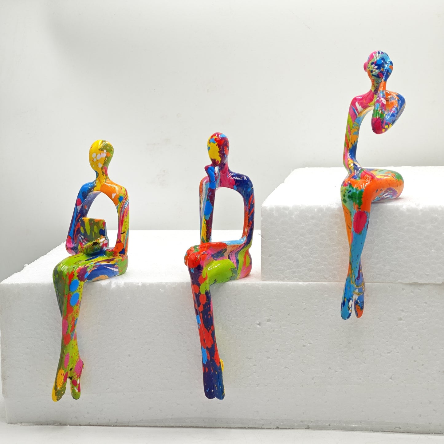 3 Pieces Resin Abstract Figure Statues: Modern, Durable, and Suitable for Home Decoration - Perfect for Any Occasion