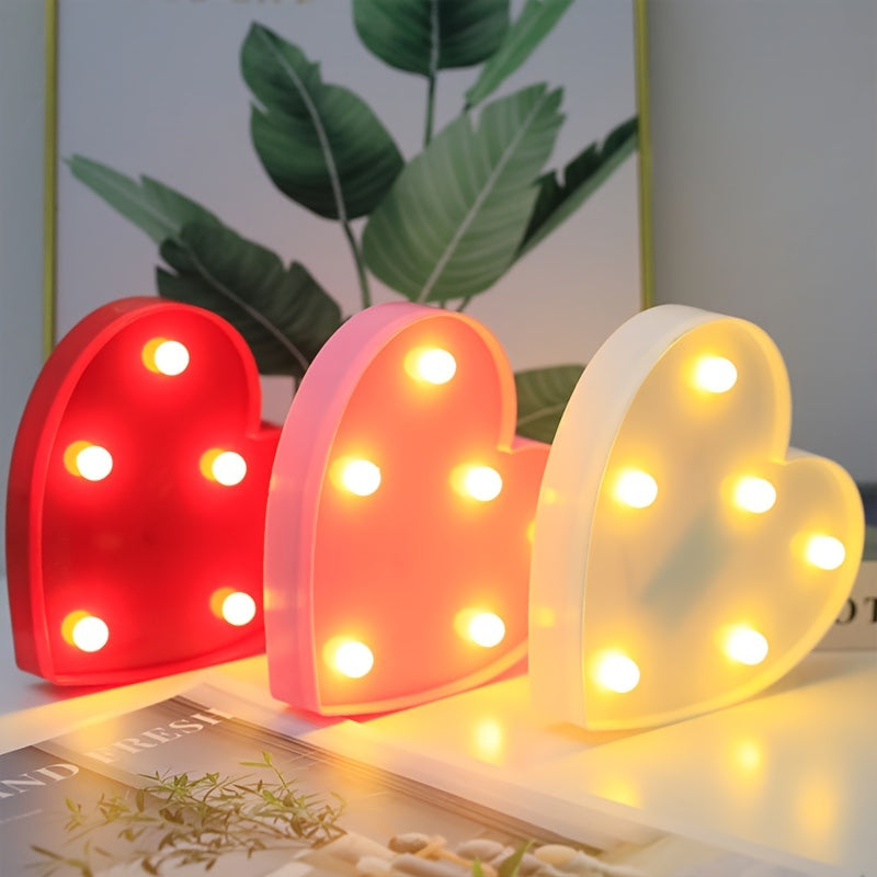 1pc LED Love Lamp Heart Shape Light Small Night Light Christmas Layout Creative Supplies Room Layout, Valentine's Day Christmas & Halloween Decorations