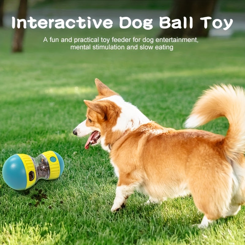 Dog Interactive Toy, Adjustable Dog Snack Distribution Ball, Dog Therapy Ball, Slow Feeding Device For Boring And Stimulating Intelligence Training, Suitable For Small And Medium-sized Dogs, Blue, Red