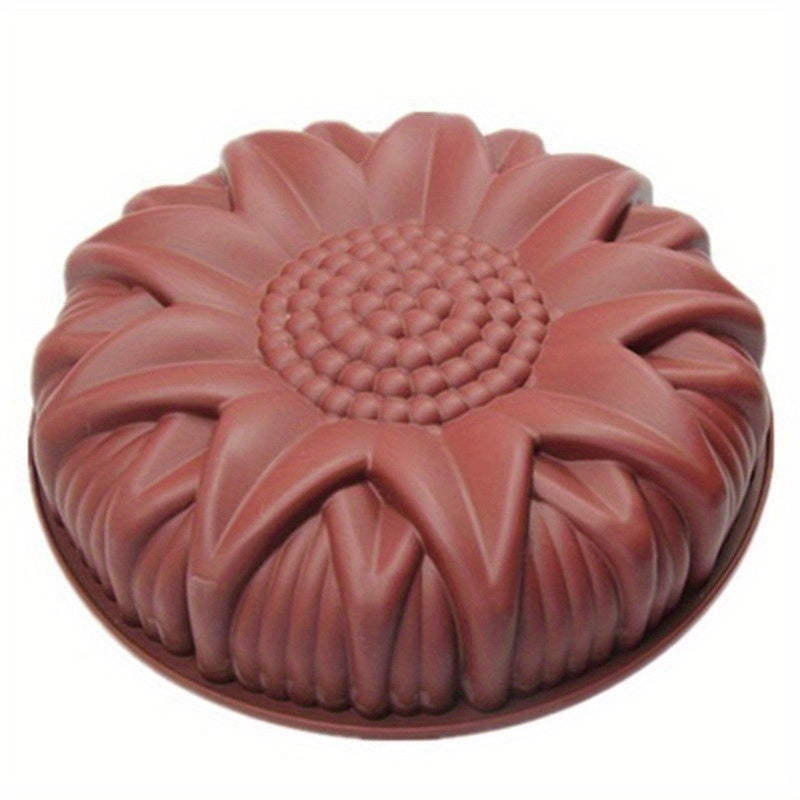 1pc Large Silicone Sunflower Shape Pastry Cake Mold Baking Tools Kitchen Accessories Random Color 10.24 Inch