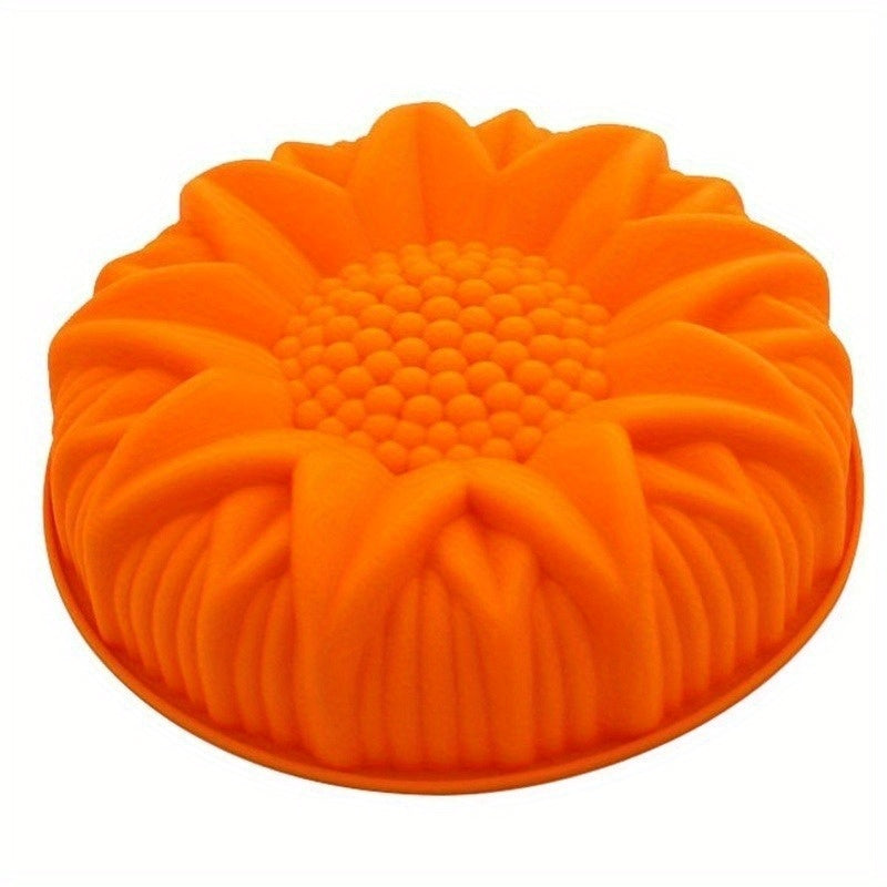 1pc Large Silicone Sunflower Shape Pastry Cake Mold Baking Tools Kitchen Accessories Random Color 10.24 Inch