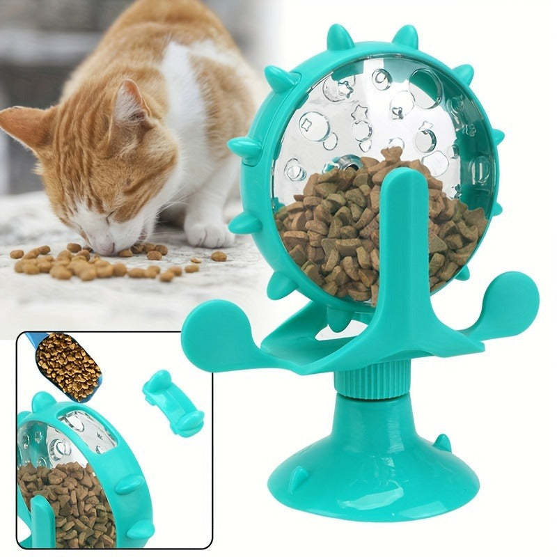 SmartCat IQ Boosting Puzzle Feeder - Engaging Interactive Toy for Mental Stimulation & Slow Feeding, Features Enticing Bell Chime