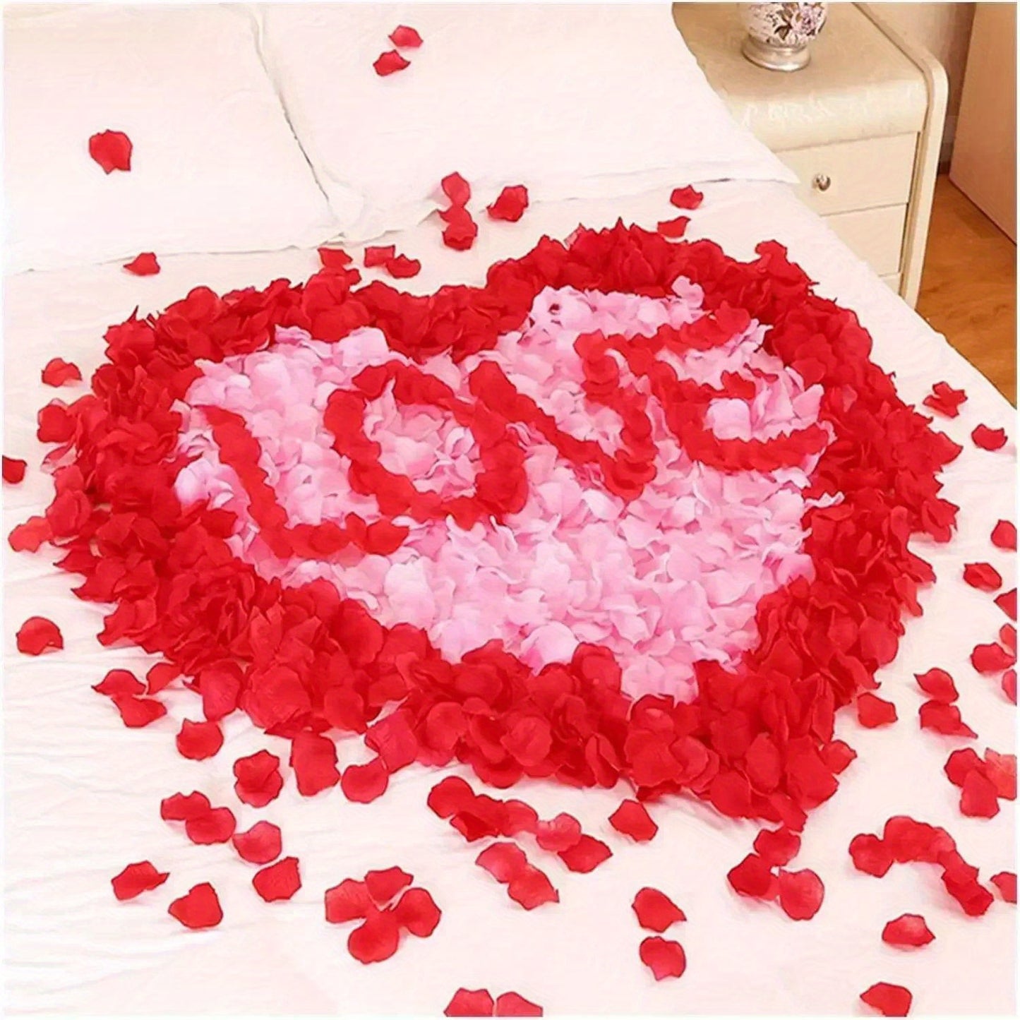 1000pcs Romantic Red Rose Petals - Decorative Swags for Wedding and Valentine's Day - Artificial Flowers for Party, Event, and Home Decoration