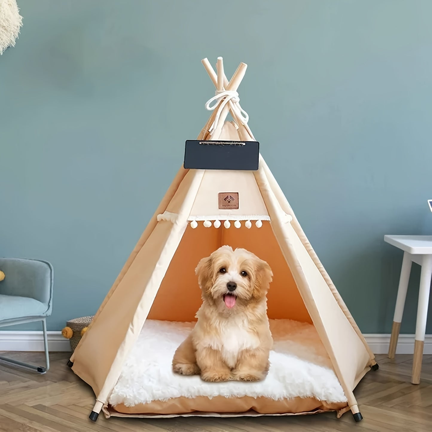 Cozy & Stylish Cat Teepee Tent Bed – Warm, Durable Indoor Cave With Soft Detachable Washable Cushion, Ideal For Dogs Deep Sleep