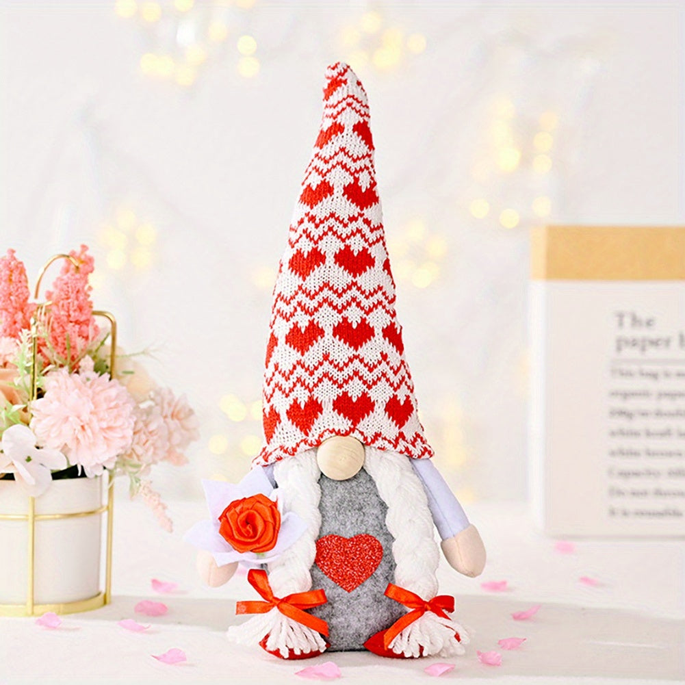 2PCS Adorable Scandinavian Tomte Elf Gnomes Plush, Valentine's Day Decoration, Home Table Decor, Sweet Gifts for Him/Her