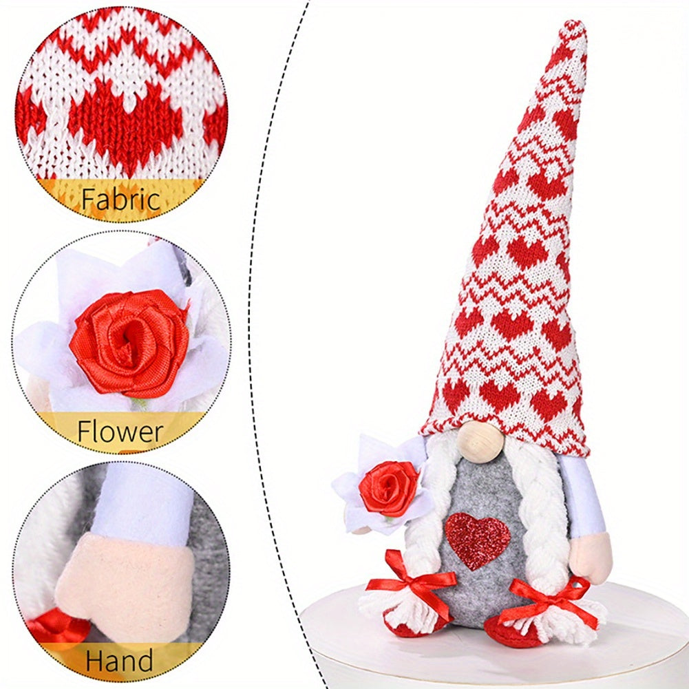 2PCS Adorable Scandinavian Tomte Elf Gnomes Plush, Valentine's Day Decoration, Home Table Decor, Sweet Gifts for Him/Her