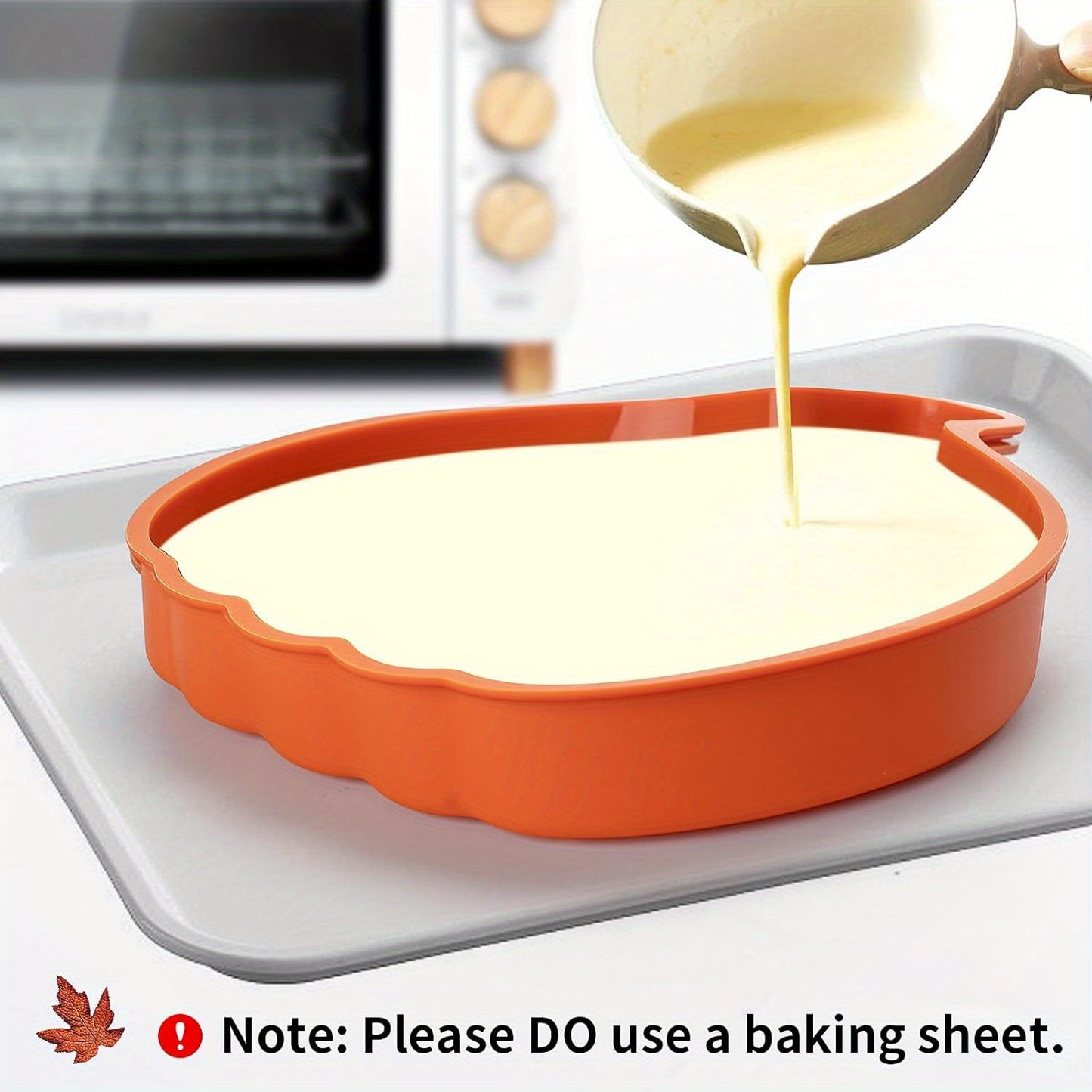 Versatile 7-Inch Silicone Pumpkin Cake Pan - Perfect for Halloween & Thanksgiving Baking, Easy Release Design, Oven Safe