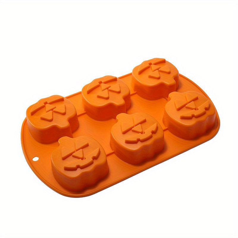 Versatile 7-Inch Silicone Pumpkin Cake Pan - Perfect for Halloween & Thanksgiving Baking, Easy Release Design, Oven Safe