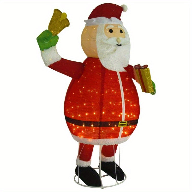 Decorative Christmas Santa Claus Statue Luxury Fabric 6ft