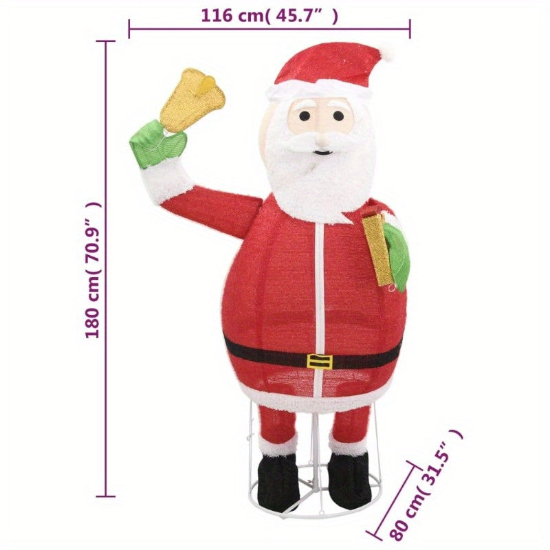 Decorative Christmas Santa Claus Statue Luxury Fabric 6ft