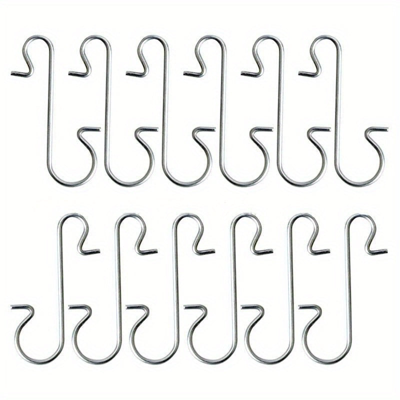 150pcs Multifunctional S-Shaped Christmas Tree Ornament Hooks - Durable Metal, Perfect for Holiday Decorations