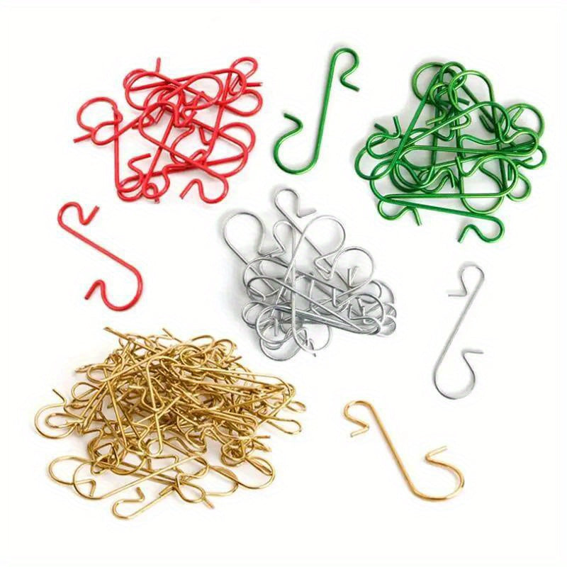 150pcs Multifunctional S-Shaped Christmas Tree Ornament Hooks - Durable Metal, Perfect for Holiday Decorations