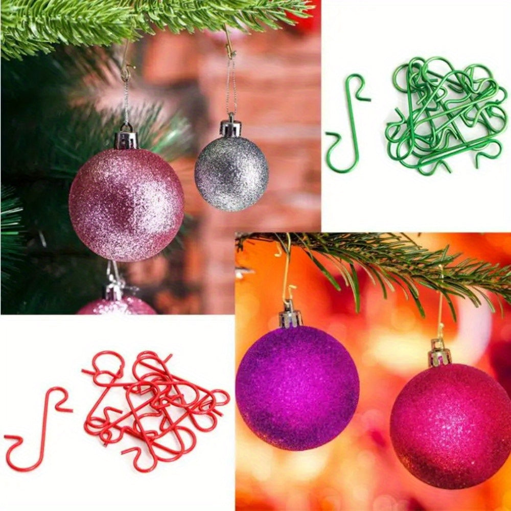 150pcs Multifunctional S-Shaped Christmas Tree Ornament Hooks - Durable Metal, Perfect for Holiday Decorations