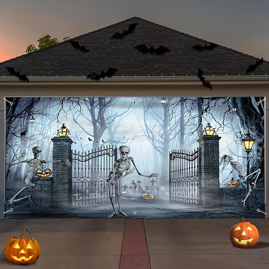 Halloween Horror Garage Door Banner-Large Outdoor Decoration, Perfect for Party Background and Festival Celebration Halloween Decoration Halloween Decoration