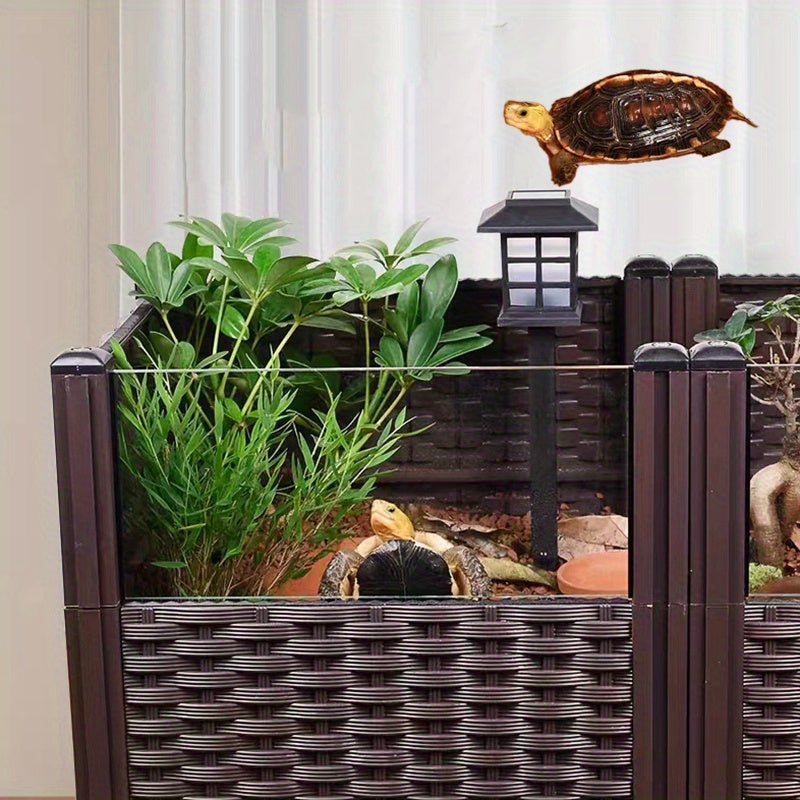 1pc C4 Corner-Fitting Turtle Habitat - DIY Reptile Breeding Box, High-Quality PP Material, Ideal for Amphibians & Tortoises