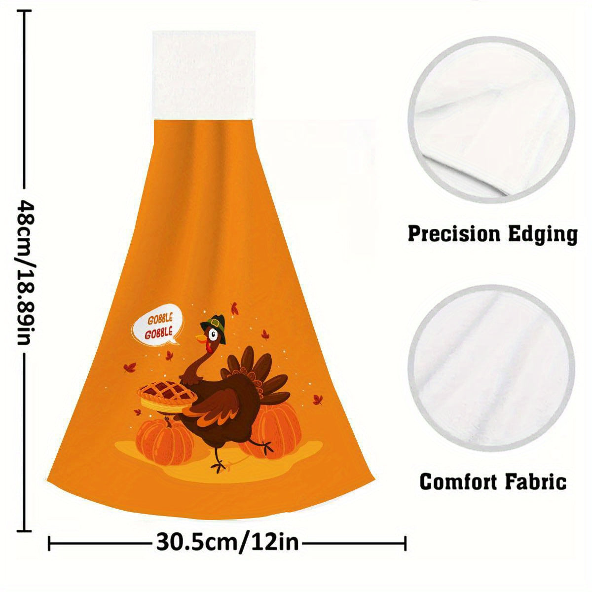 2pcs Thanksgiving Turkey Hand Towels, Soft and Durable Polyester Kitchen Dishcloths, Modern Cartoon Style, Lightweight, Easy Hanging, for Home, Bathroom, and Kitchen Decor, Perfect for Women, Moms, Grandmas, Apt Decor, Housew