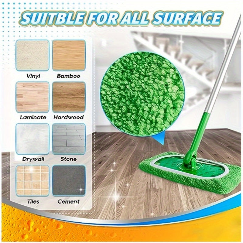 6/10 Pack, Reusable Mop Replacement Pad, Flat Plate Mop Cloth, Washable and Durable Replacement Mop Cloth, High Dust Absorption Rate and Water Absorption Rate, Wet and Dry Use, Easy to Clean, Cleaning Supplies