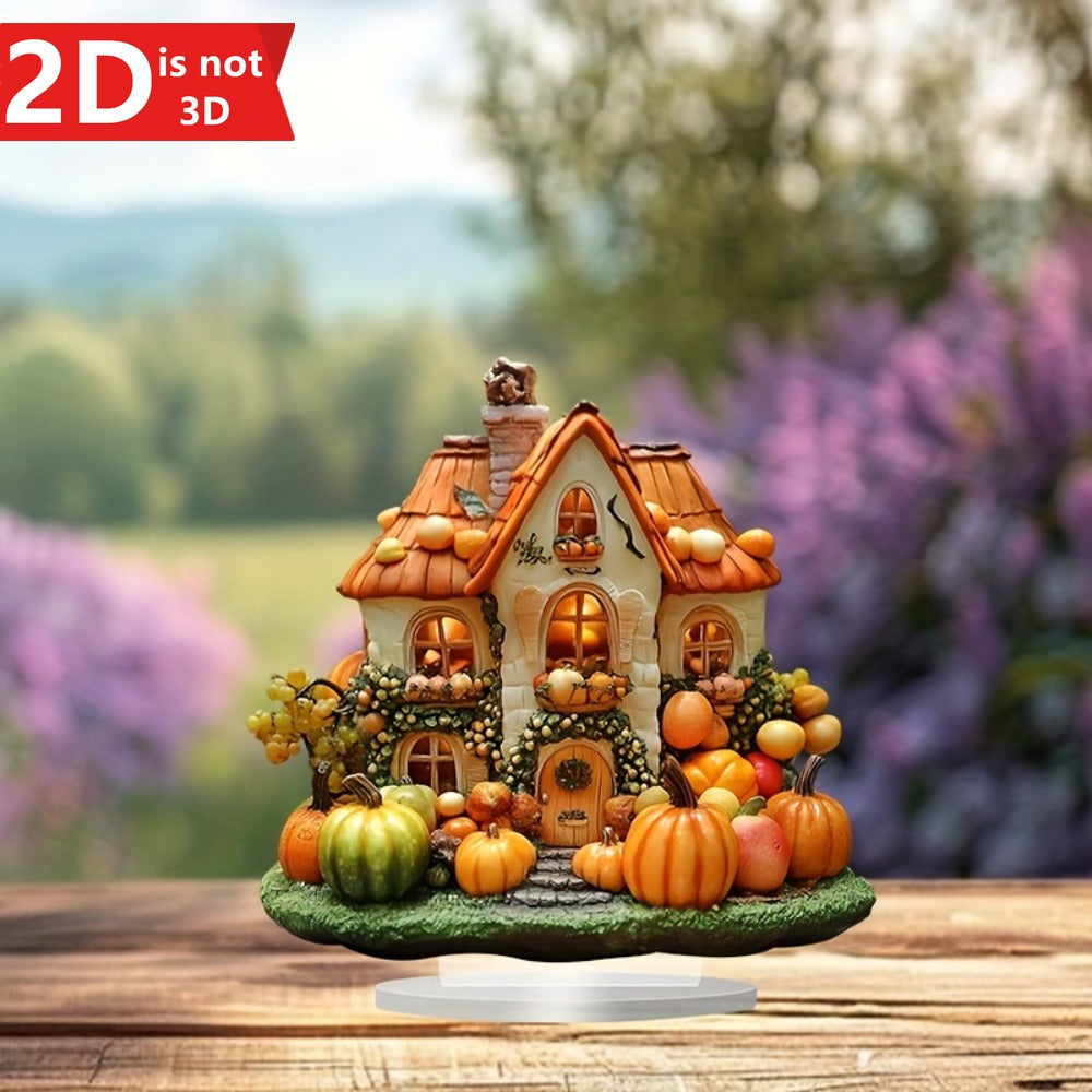 1PC 2D Bohemian Style Pumpkin House Decor Perfect for Home Office or Café Display Ideal Thanksgiving Decoration Touch for Cozy Vibes and Seasonal Charm