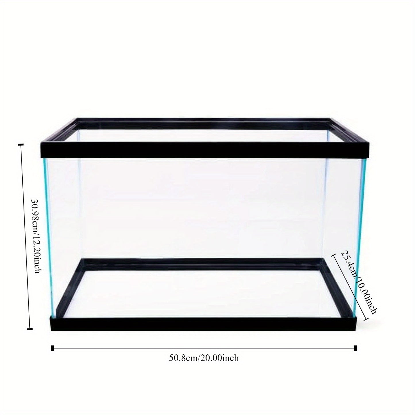 Aquarium 10 Gallons, Rectangular Fish Tank, Transparent Glass Tank