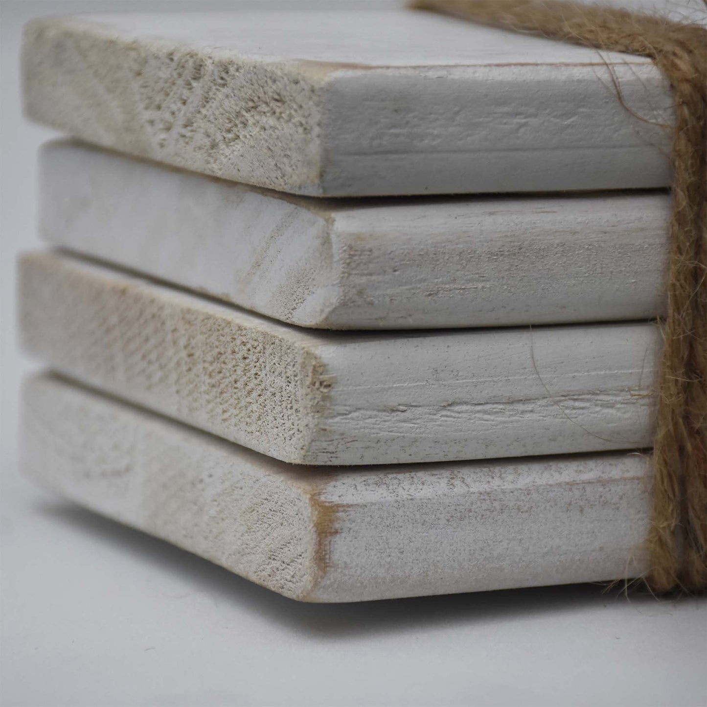 5.9" W x 3.8" H x 2.6" D Wooden Decorative Books - Whitewashed Wood Stacked Books Tied with Twine and Greenery, Modern Farmhouse Decor for Shelf or Mantel, Grateful Thankful and Blessed