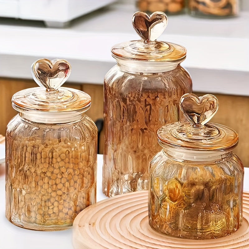 3/2, 650ml-1400ml, Pieces, Glass Food Storage Jars With Airtight Clamp Lids, Airtight Glass Jars, Clear Storage Containers, Suitable Kitchen Containers For Storing Sugar, Flour, Grains, Coffee, Spices, Storage Sugar, Cereal,