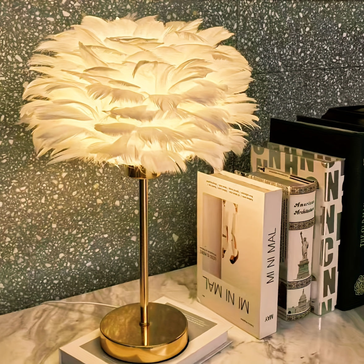 Chic USB-Powered Table Lamp with Dimmable LED Light - Perfect for Bedroom, Living Room & Home Decor | Ideal Holiday Gift