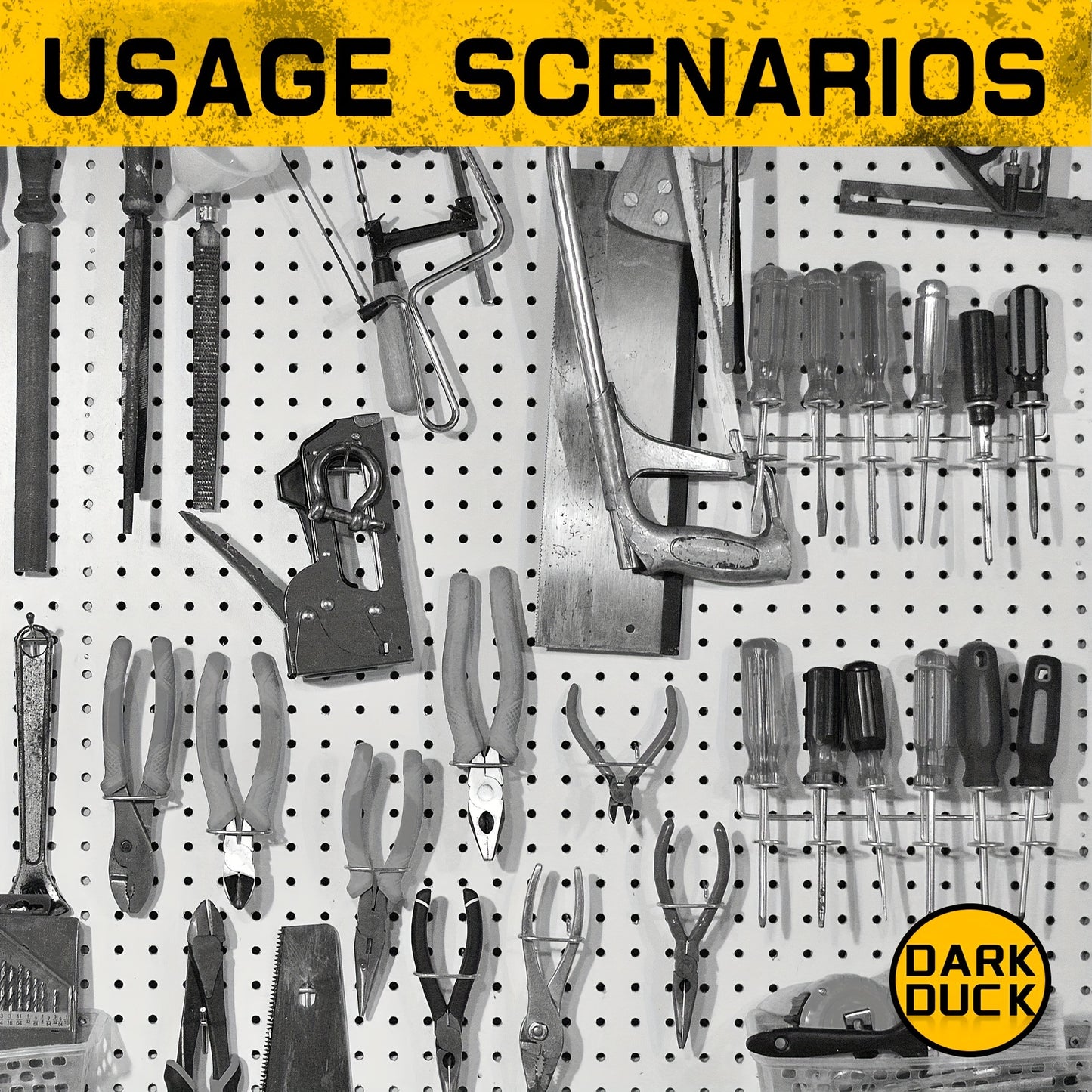 278pcs Ultimate Pegboard Organizer Kit - Comprehensive Tool Storage Solution with Bins & Durable Hooks Assortment (1/8 & 1/4in) for Effortless Garage Wall Organization