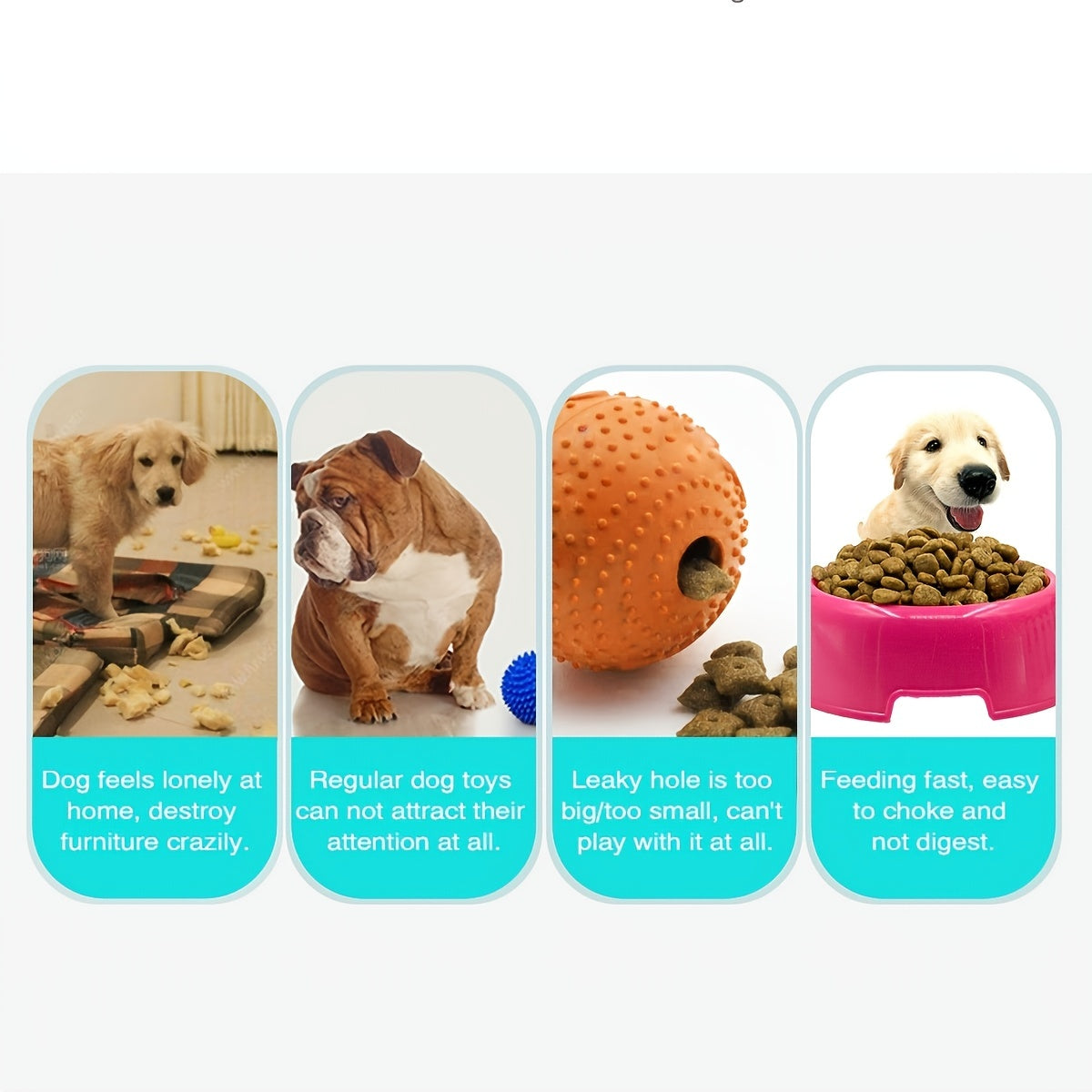 IQ Treat Ball Puzzle Toy - Interactive Food Dispenser, Slow Feeder, Dog Enrichment, Mental Stimulation, Challenging Treat Dispensing, Durable Design - Fun and Engaging Pet Toy for Dogs of All Ages and Breeds