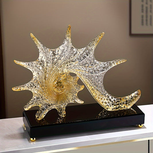 Resin Ocean Star Sculpture: A Modern Home Decor Piece for Your Living Room