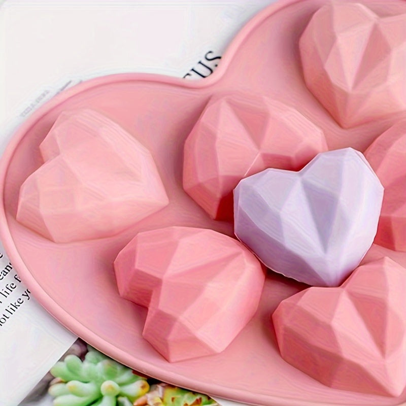 1pc Heart-Shaped Silicone Mold - Perfect for Fondant, Chocolate, Cake Decoration, Soap Making, and Candle Crafting - DIY Valentine's Day Kitchen Accessories and Baking Tools