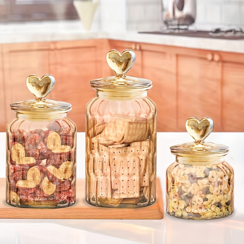 3/2, 650ml-1400ml, Pieces, Glass Food Storage Jars With Airtight Clamp Lids, Airtight Glass Jars, Clear Storage Containers, Suitable Kitchen Containers For Storing Sugar, Flour, Grains, Coffee, Spices, Storage Sugar, Cereal,