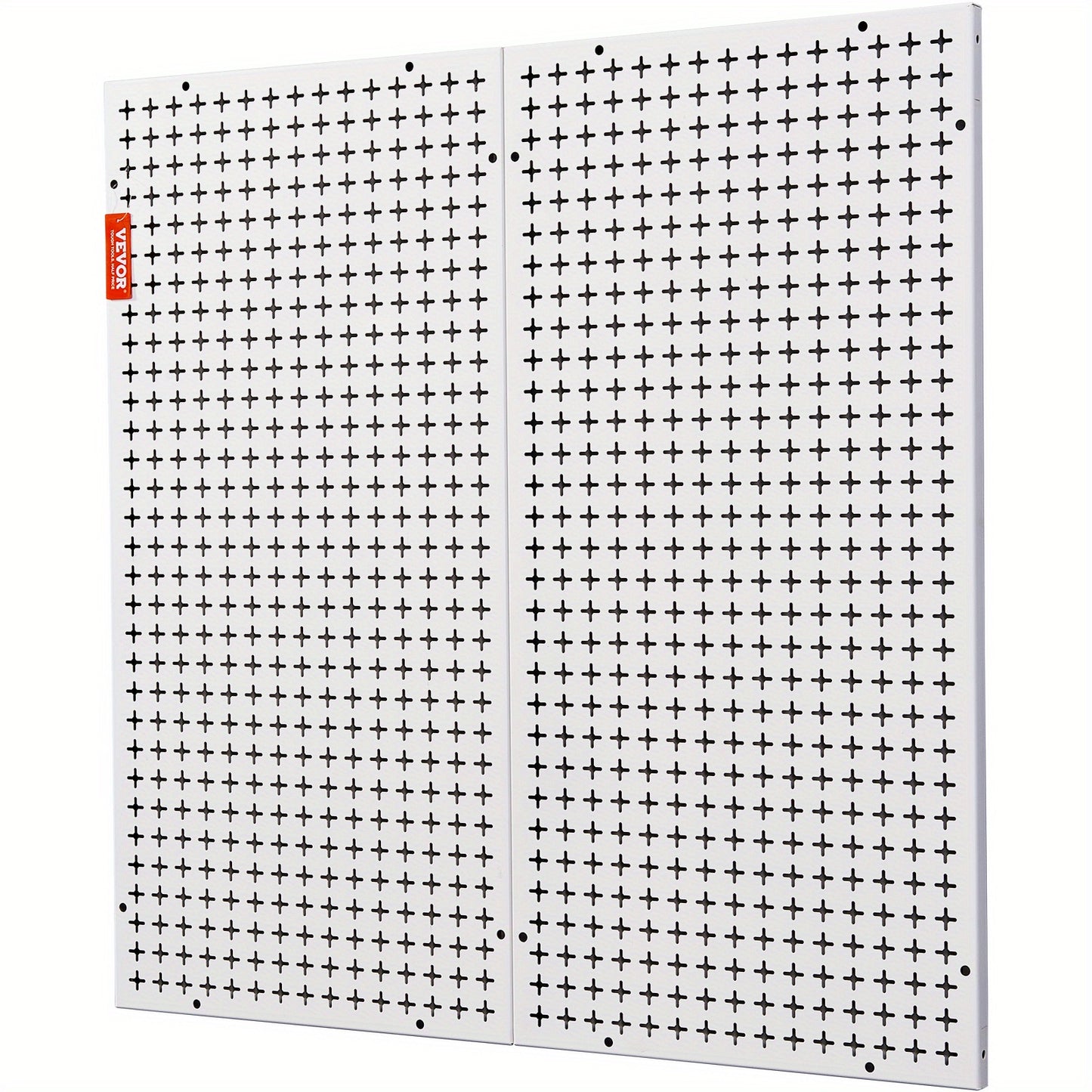 VEVOR Pegboard Wall Organizer 32" x 32", 330LBS Loading Garage Metal Pegboard Organizer, 2-Pack Wall Mount Tool Storage Peg Boards with Customized Grooves Fit 1/4" and 1/8" Hooks for Warehouse Garage