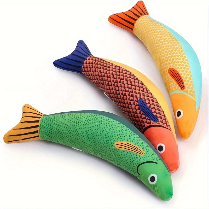 1/2pcs Ultra-Soft Crinkle Sound Cat Saury Fish Toy