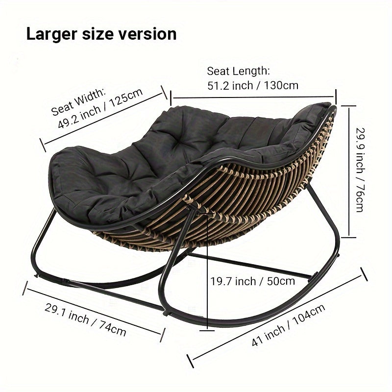 Living Room Indoor Soft Rocking Chair Penguin Rocking Chair Living Room Light Luxury Lazy Sofa Single Rocking Chair Lounge Chair Simple Modern Home Balcony Leisure