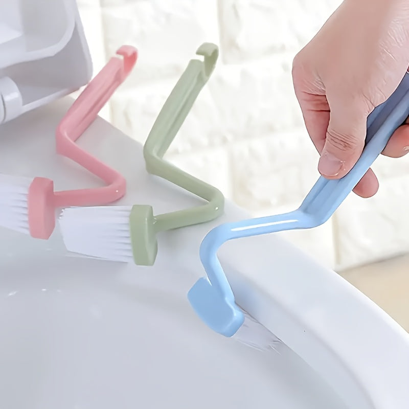 V-Shaped Toilet Brush - Small Corner Cleaning Brush, Household Bathroom Artifact, Wall-Hanging, Manual Power, for Toilet Cleaning