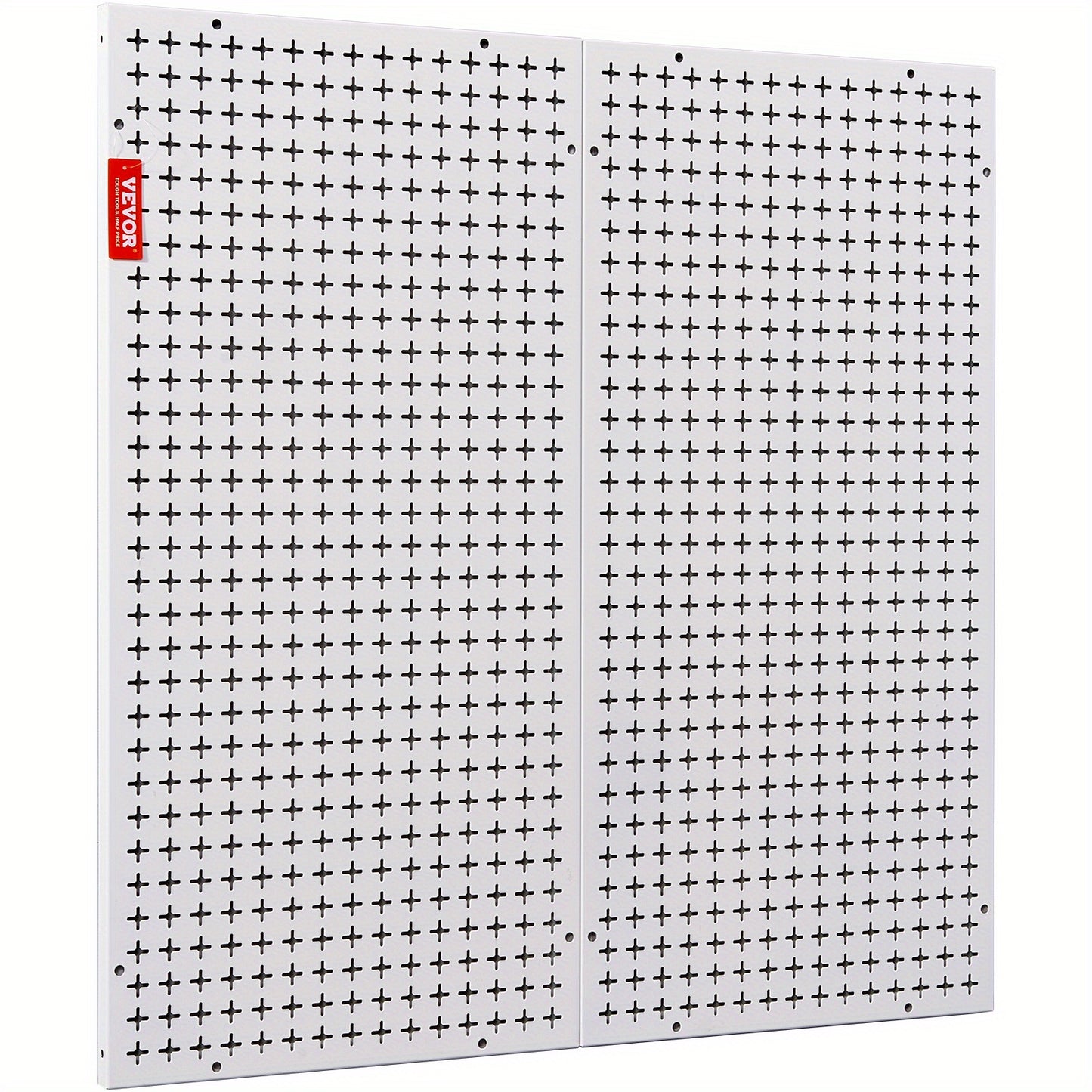 VEVOR Pegboard Wall Organizer 32" x 32", 330LBS Loading Garage Metal Pegboard Organizer, 2-Pack Wall Mount Tool Storage Peg Boards with Customized Grooves Fit 1/4" and 1/8" Hooks for Warehouse Garage