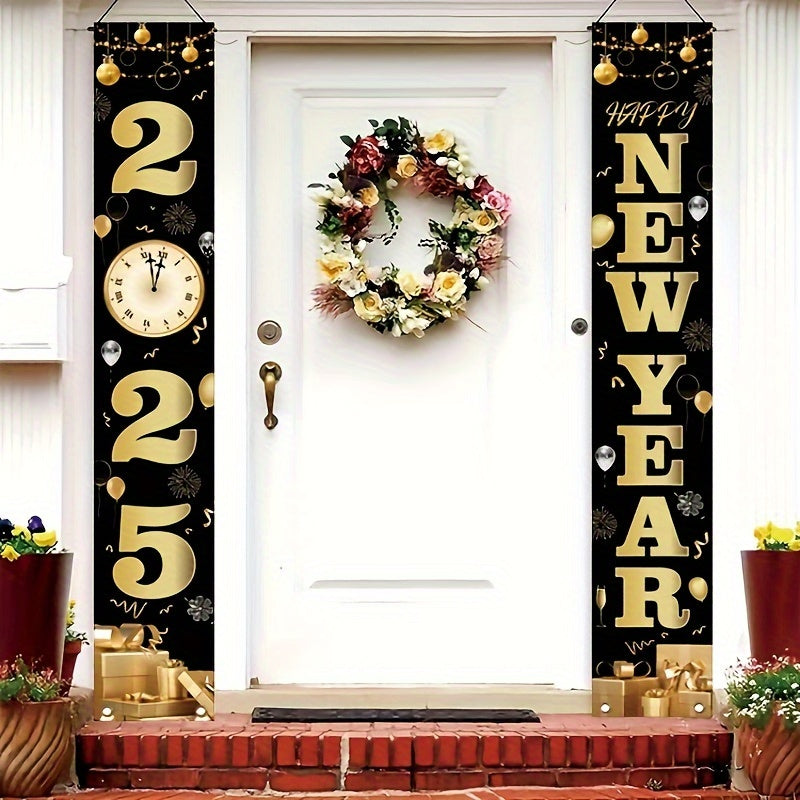 2025 New Year's Celebration Porch Banner - 70.8" x 11.8"