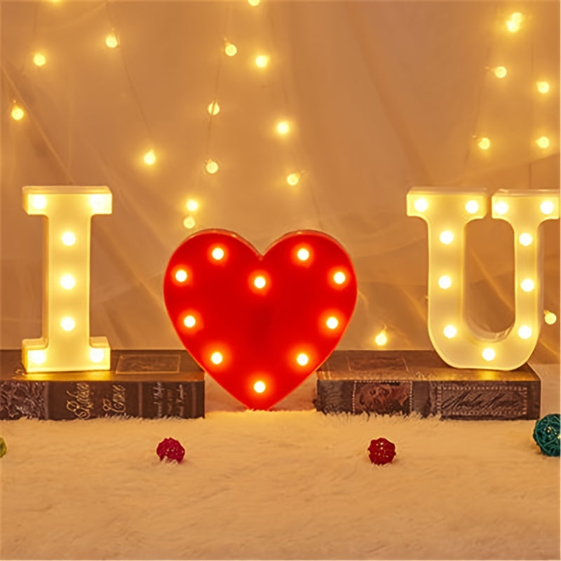 1pc LED Love Lamp Heart Shape Light Small Night Light Christmas Layout Creative Supplies Room Layout, Valentine's Day Christmas & Halloween Decorations