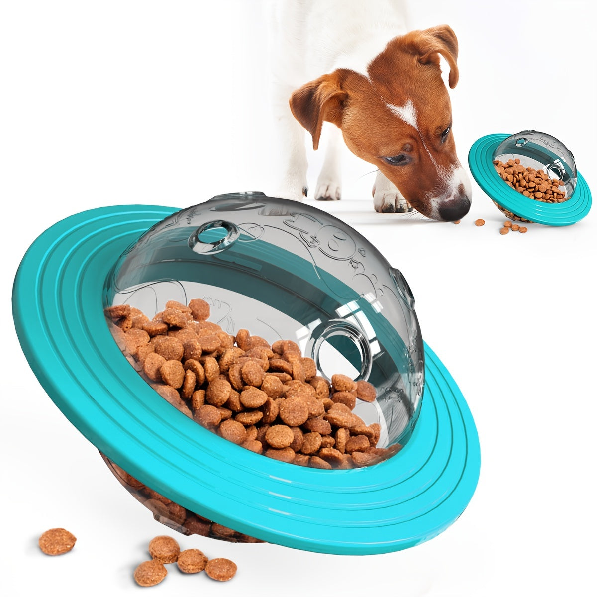 IQ Treat Ball Puzzle Toy - Interactive Food Dispenser, Slow Feeder, Dog Enrichment, Mental Stimulation, Challenging Treat Dispensing, Durable Design - Fun and Engaging Pet Toy for Dogs of All Ages and Breeds