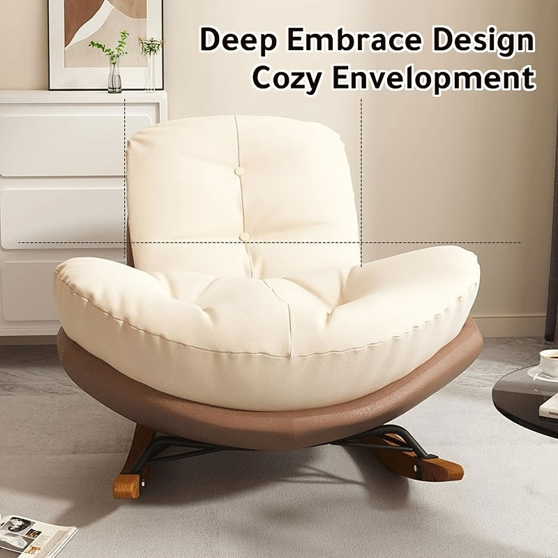 Living Room Indoor Soft Rocking Chair Penguin Rocking Chair Living Room Light Luxury Lazy Sofa Single Rocking Chair Lounge Chair Simple Modern Home Balcony Leisure