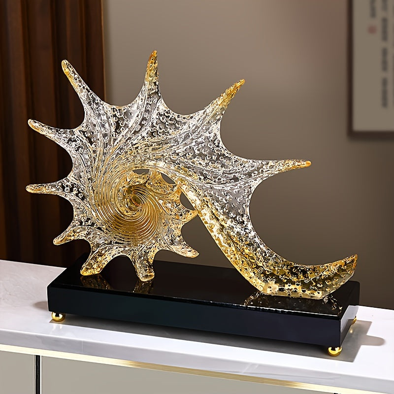 Resin Ocean Star Sculpture: A Modern Home Decor Piece for Your Living Room