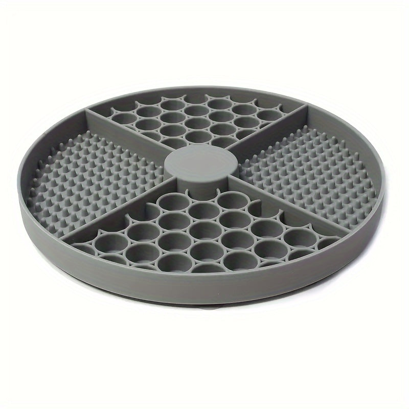 Round Dog Lick Pad With Suction Cups Non