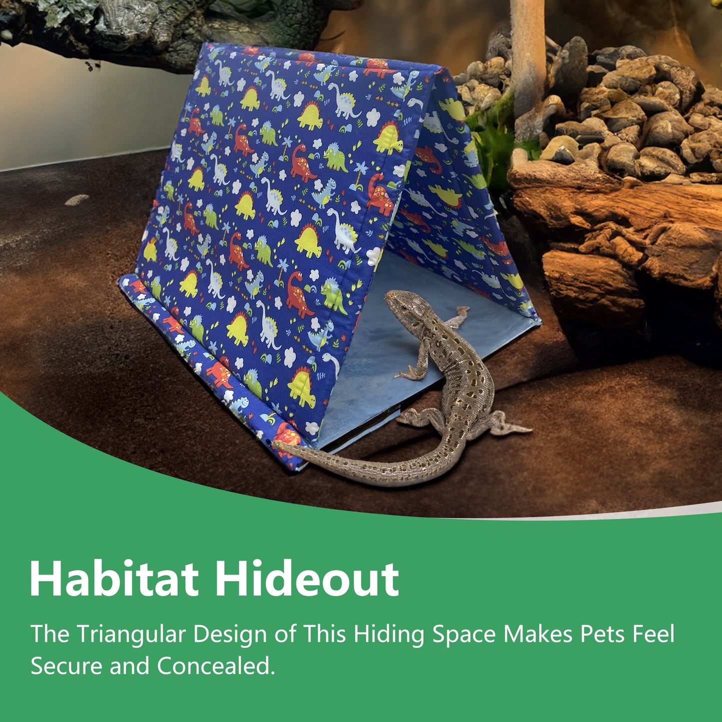 Reptile & Hamsters Cozy Tent - Foldable Bed for Lizards, Snakes | Portable, Easy-to-Clean Pet Shelter with Durable PE Material