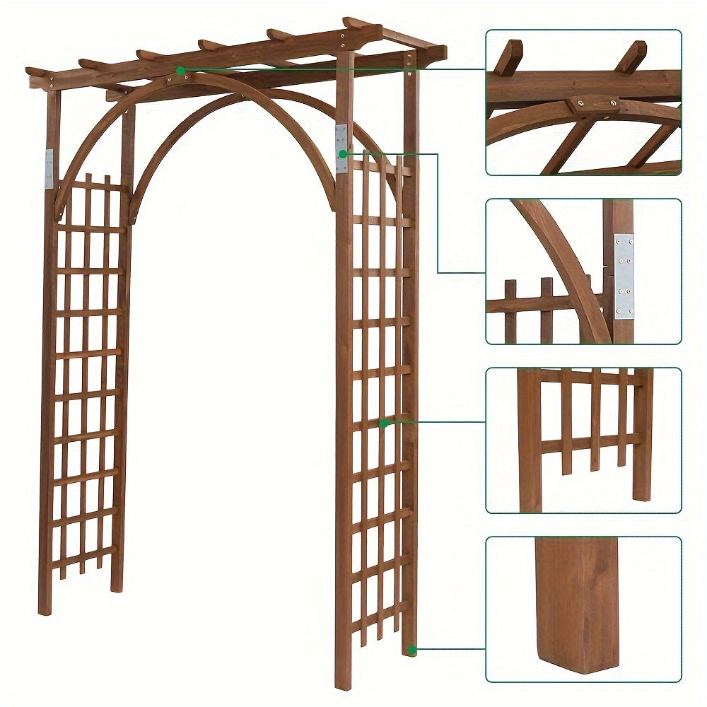 Dark Brown Garden Arch, Beautiful and Practical Design