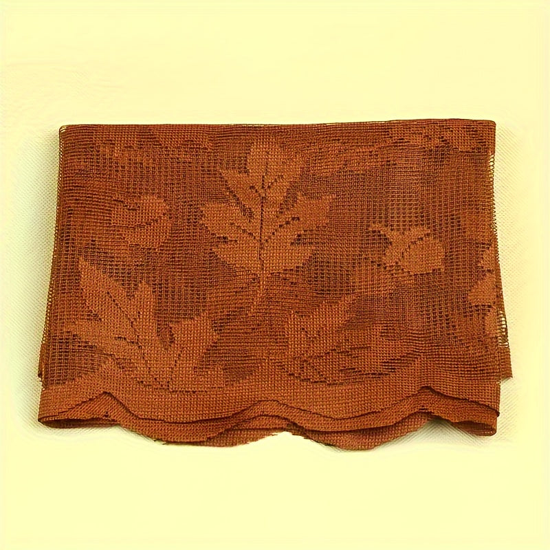 Autumn Elegance Maple Leaf Lace Table Runner - Perfect for Thanksgiving, Christmas & Fall Dinner Parties - Orange, Machine-Woven Home Decor Fall Decorations For Home Fall Home Decor