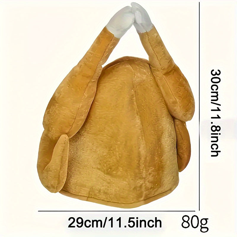 2pcs Plush Turkey Hats for Thanksgiving - Perfect for Party Costumes, Cosplay & Decorations