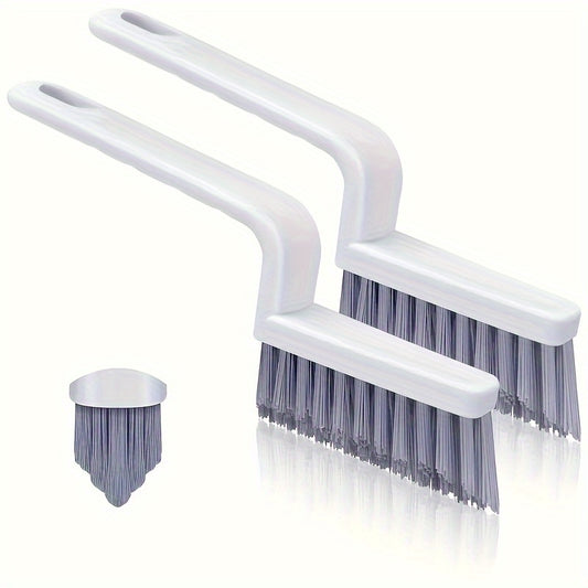 Multi-Purpose V-Shaped Crevice Cleaning Brush for Bathroom, Kitchen & Outdoor Use - Ideal for Tile Grout Lines, Shower Tracks, and Window Sills - Durable Hard Bristle Scrubbing Tool for Deep Clean, No Power Needed